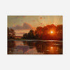 Sunset at Orholm Print by Peder Mørk Mønsted