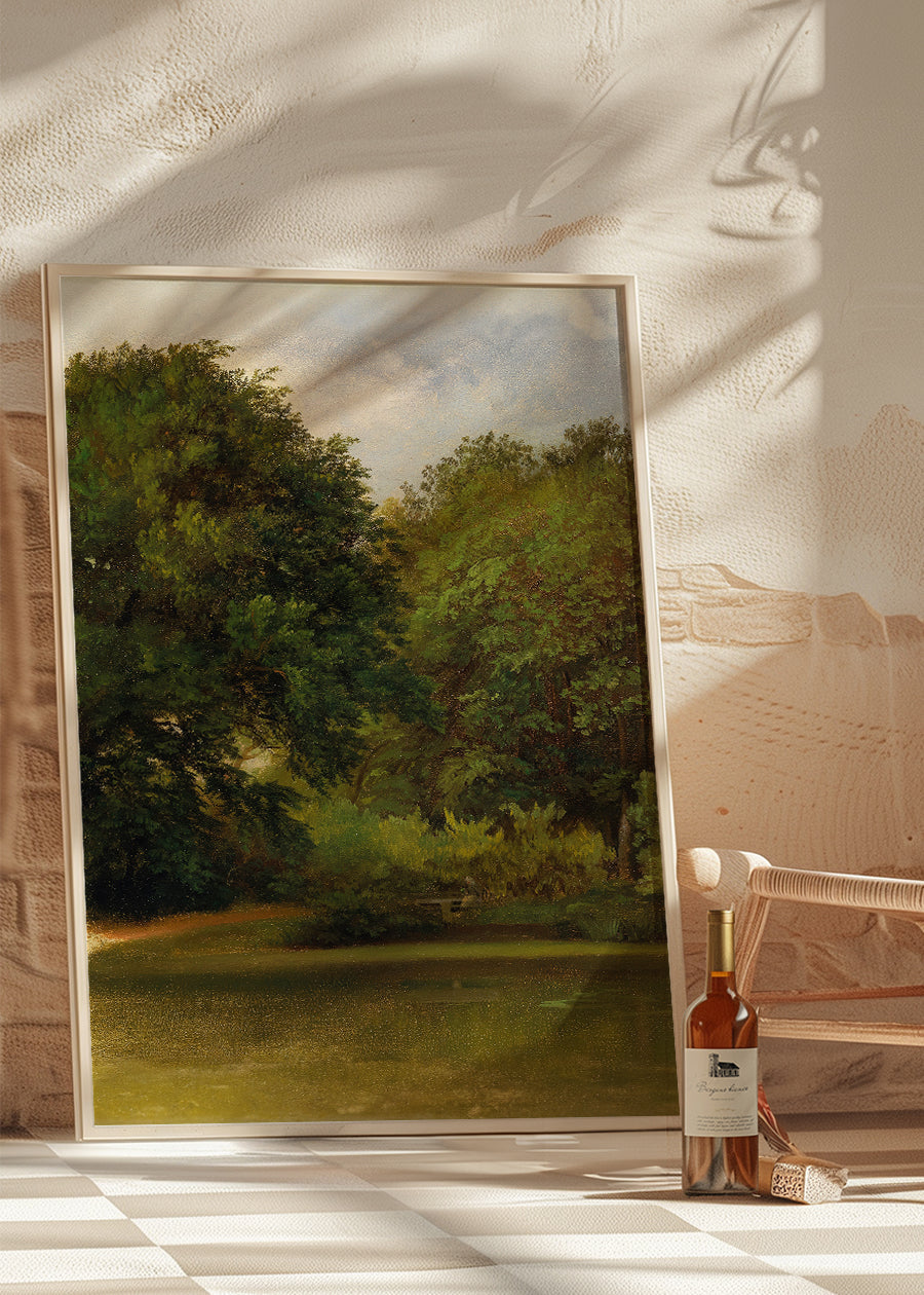 Trees in the park by Friedrich Loos Poster Print