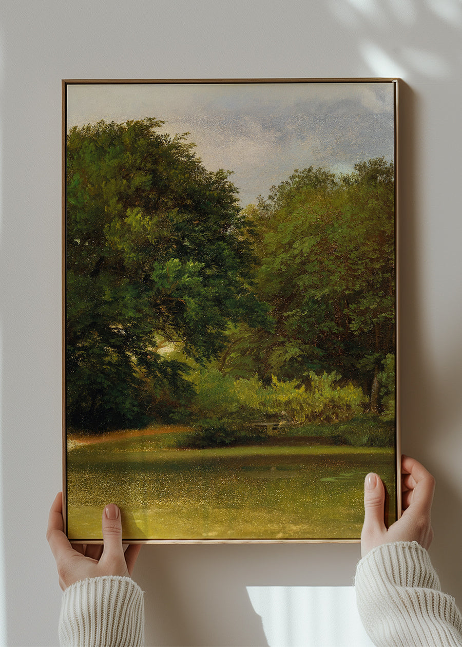 Trees in the park by Friedrich Loos Poster Print