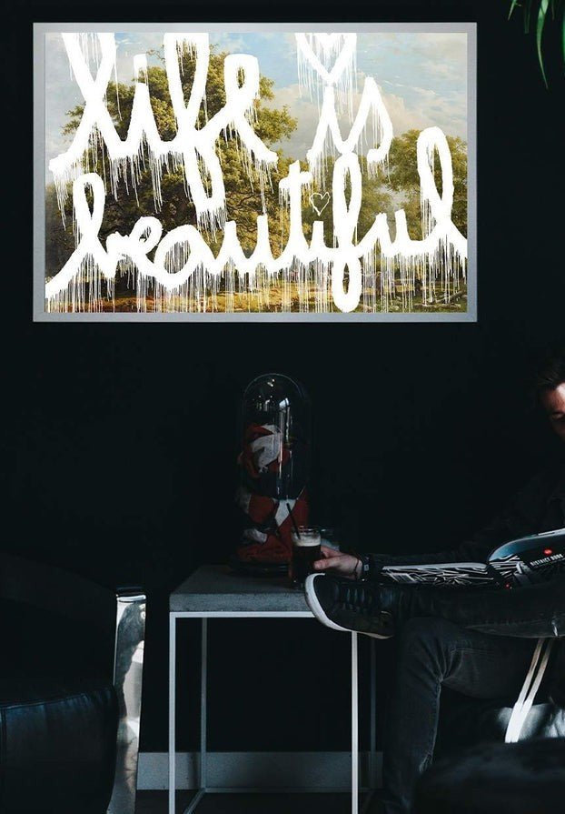 Life is Beautiful Graffiti Paint Print