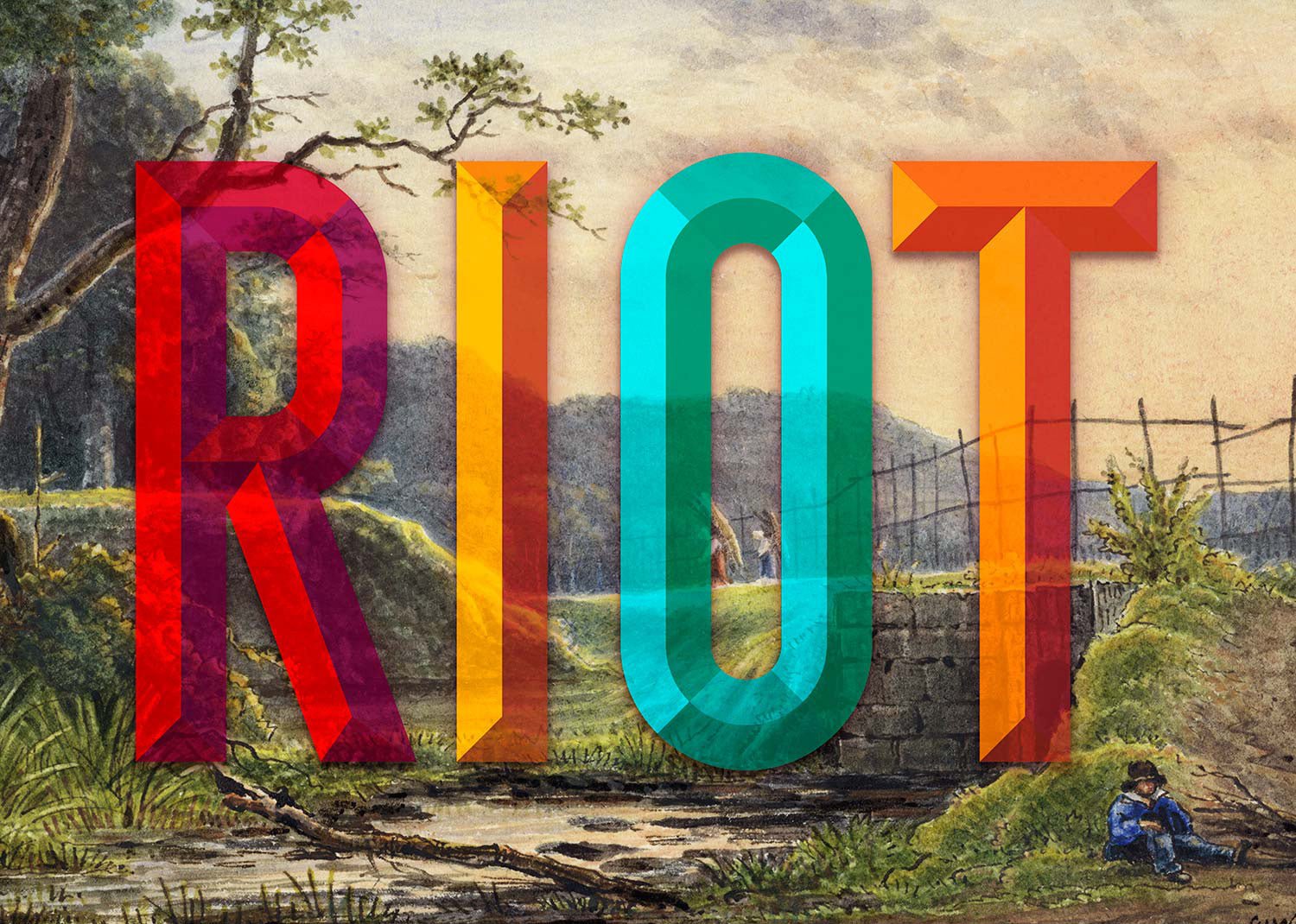 RIOT Bright Typography Print