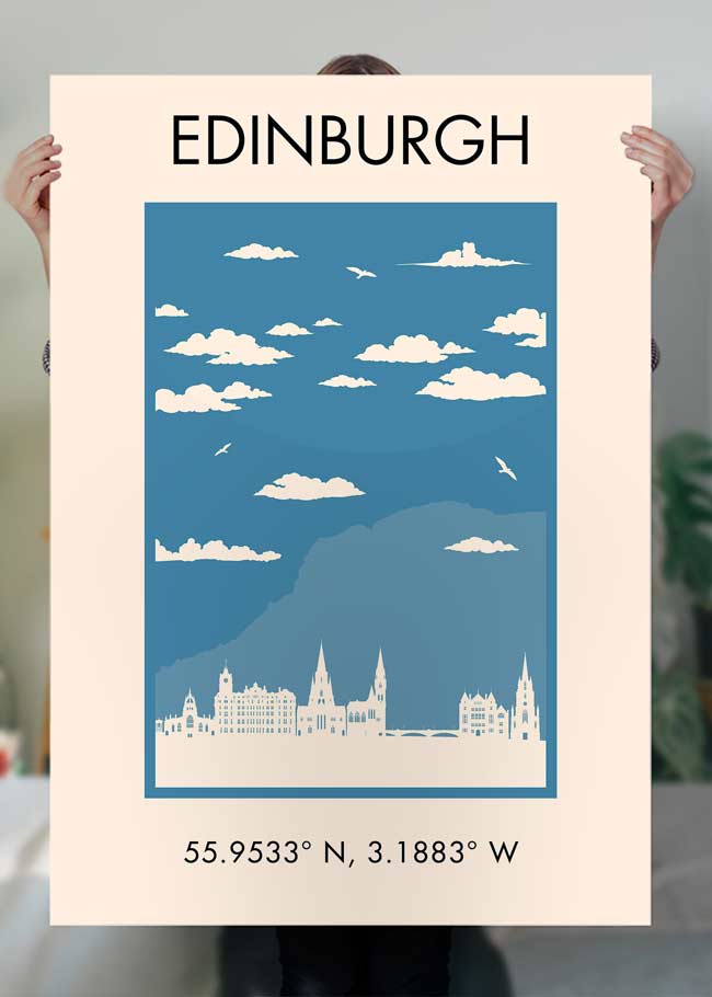 Edinburgh Tourist Style Print