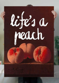 Life's A Peach Altered Art Print