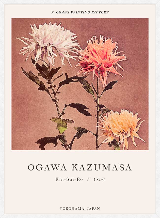 Kin-sui-ro Ogawa Kazumasa Japanese Flowers Print
