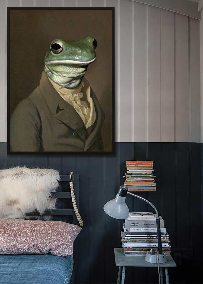 Frog Head Portrait Print