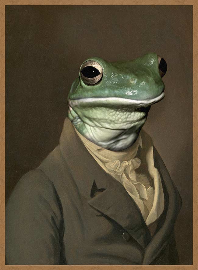 Frog Head Portrait Print