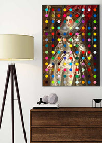 Modern Art Dots Portrait Altered Art Print 1