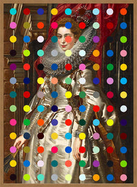 Modern Art Dots Portrait Altered Art Print 1