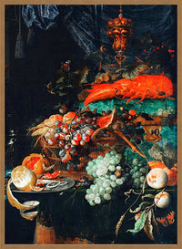 Fruits and lobster Vintage Print by Abraham Mignon