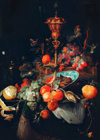 Fruits art Vintage Print by Abraham Mignon