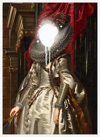 Spray Paint Face Altered Art Portrait Print 2