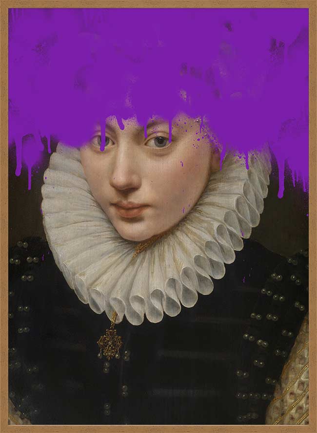 Graffiti Spraypaint Drips Portrait Print
