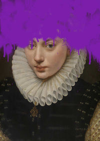 Graffiti Spraypaint Drips Portrait Print