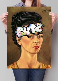 Cute Frida Kahlo Graffiti Tag Print