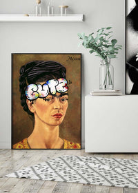 Cute Frida Kahlo Graffiti Tag Print