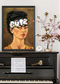 Cute Frida Kahlo Graffiti Tag Print