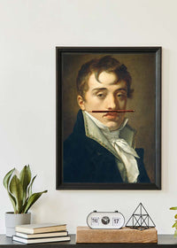 David Johnston by Pierre Paul Prudhon with Pencil Moustache Print