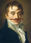 David Johnston by Pierre Paul Prudhon with Pencil Moustache Print
