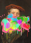 Dope Graffiti Tag Portrait Print
