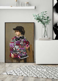 Graffiti Dress Girl Portrait Print