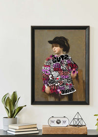 Graffiti Dress Girl Portrait Print