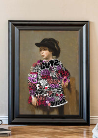 Graffiti Dress Girl Portrait Print