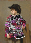Graffiti Dress Girl Portrait Print