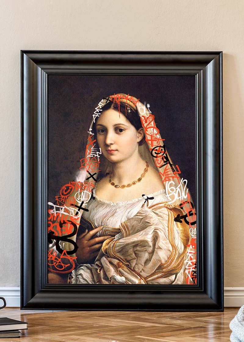 Graffiti Headscarf Portrait Print