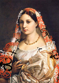 Graffiti Headscarf Portrait Print