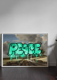 Peace Landscape Painting Graffiti Tag Print