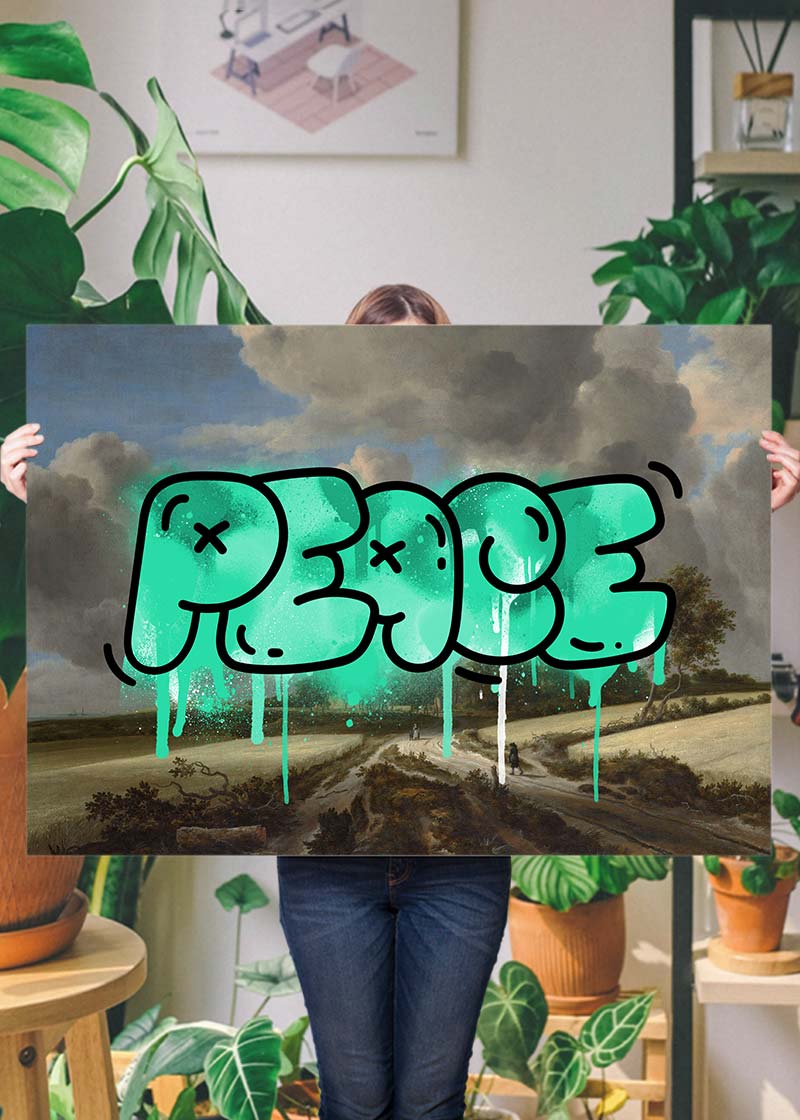 Peace Landscape Painting Graffiti Tag Print