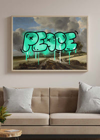 Peace Landscape Painting Graffiti Tag Print