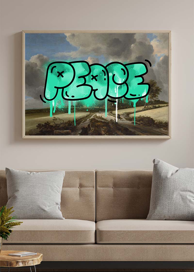 Peace Landscape Painting Graffiti Tag Print