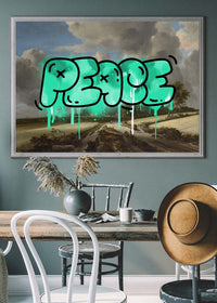 Peace Landscape Painting Graffiti Tag Print