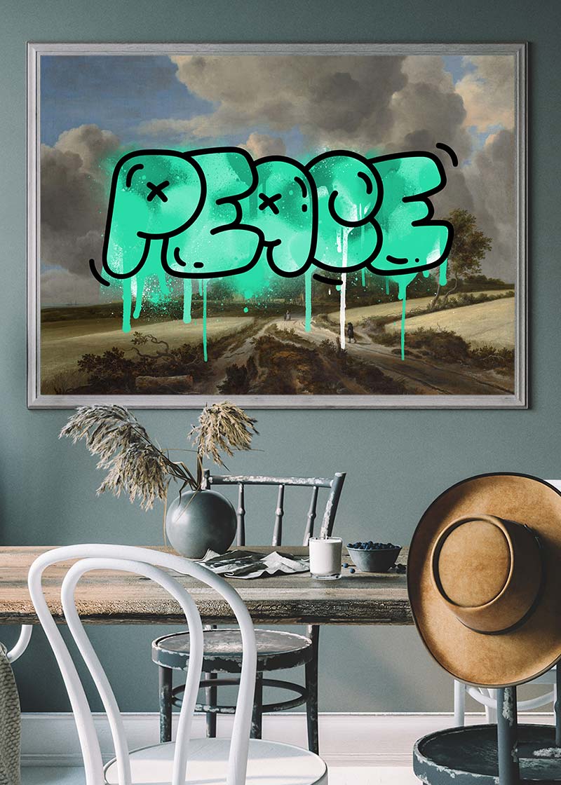 Peace Landscape Painting Graffiti Tag Print