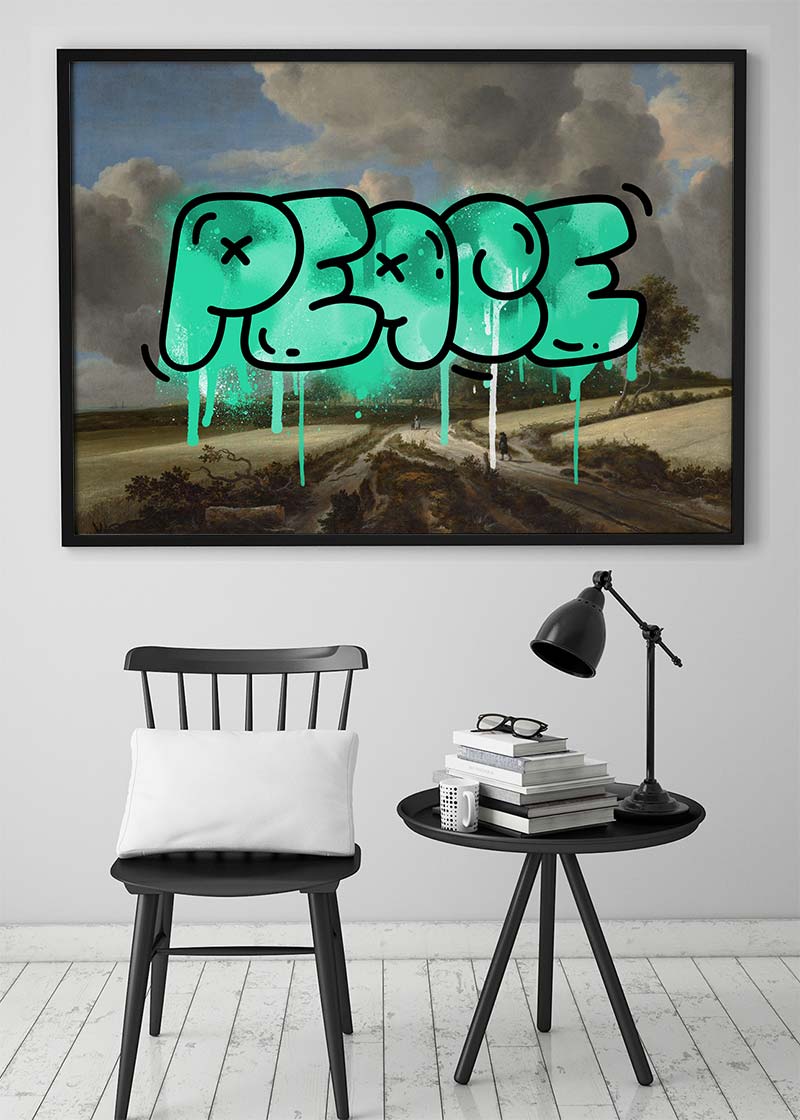 Peace Landscape Painting Graffiti Tag Print
