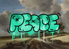 Peace Landscape Painting Graffiti Tag Print