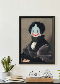 Felt Shark Mask Portrait Print