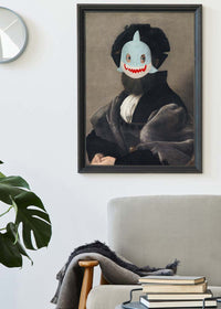 Felt Shark Mask Portrait Print
