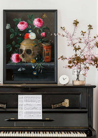 Vanitas Still Life Skull with Sunglasses by Jan Van Kessel Print