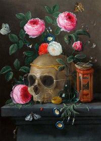 Vanitas Still Life Skull with Sunglasses by Jan Van Kessel Print