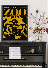Vintage Warsaw Zoo Tiger Poster