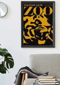 Vintage Warsaw Zoo Tiger Poster