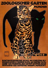 Vintage Munchen Zoo Leopard Poster