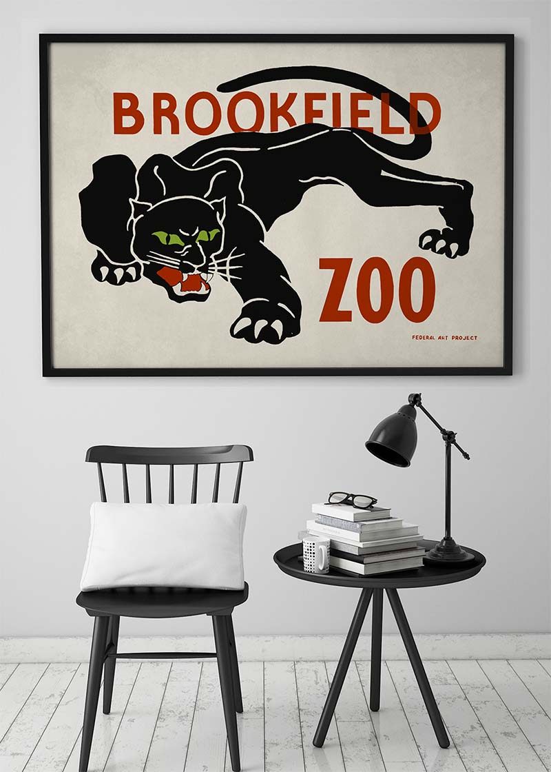 Black Panther Brookfield Zoo Poster