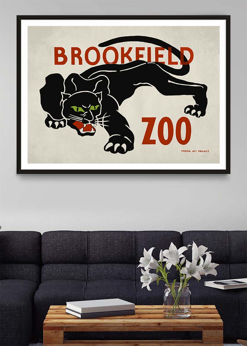 Black Panther Brookfield Zoo Poster