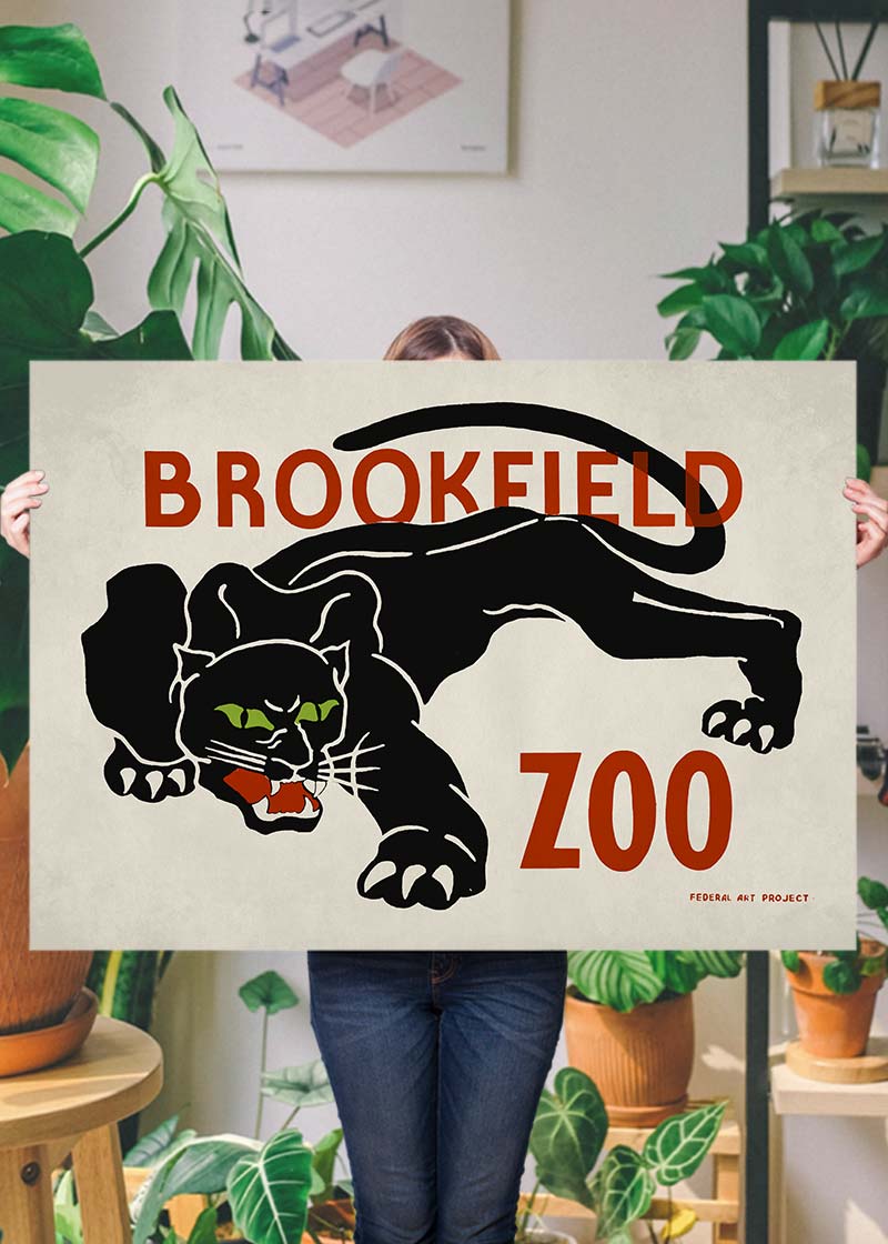 Black Panther Brookfield Zoo Poster