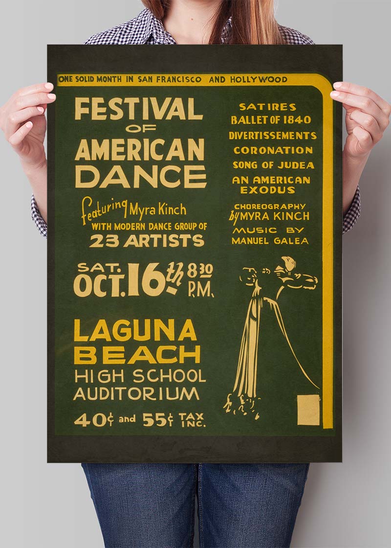 Vintage Festival of American Dance Laguna Beach Poster