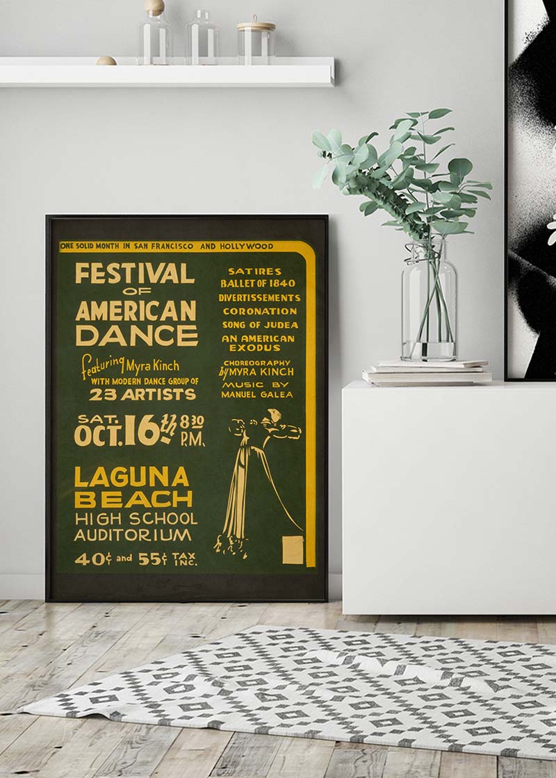 Vintage Festival of American Dance Laguna Beach Poster