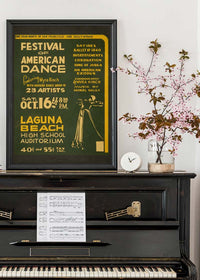 Vintage Festival of American Dance Laguna Beach Poster